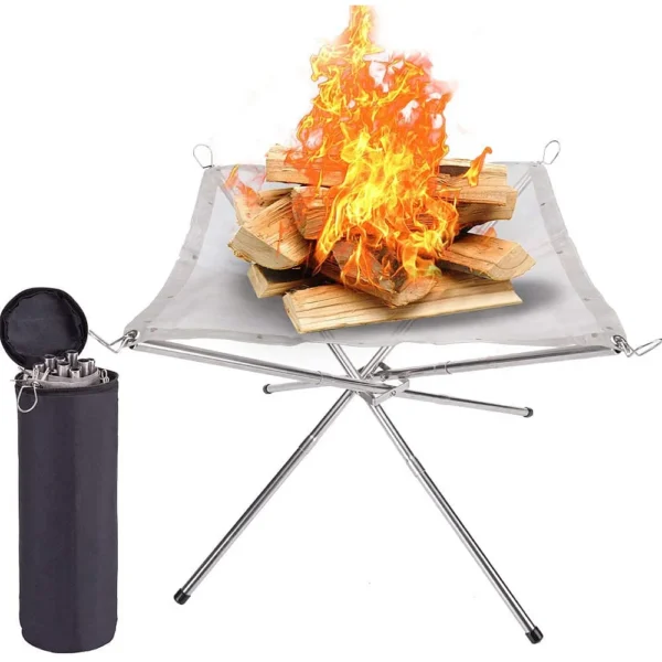 Foldable Stainless Bonfire Stand